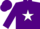 PURPLE, white star, purple cap