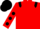 Red, Black epaulets, Red sleeves, Black spots and spotson cap