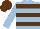 Light Blue, Brown hoops, Light Blue sleeves, Brown cap