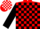 Red, White and Black Blocks on Sleeves