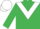 EMERALD GREEN, white chevron, white cap