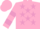 Pink, mauve stars, hooped sleeves, pink cap