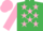 Emerald Green, Pink stars, sleeves and cap