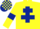Yellow, Dark Blue Cross of Lorraine and armlets, Dark Blue and Yellow check cap