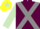 MAROON, grey cross belts, light green sleeves, yellow cap, light green star