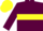 Maroon, Yellow hoop, Yellow cap