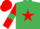 Emerald Green, Red star, Red sleeves, Emerald Green armlets, Red cap