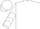 White, Dark Blue and White chevrons on sleeves