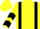 YELLOW, black braces, black chevrons on sleeves, yellow cap