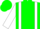 Green, White Braces, White 'FFC', White Sleeves, Two Green Hoops
