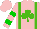 Pink, Kelly Green Braces and Shamrock, Two Green Hoops on Sleeves