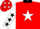 Red, White Star, Black Collar, White Sleeves, Black Stars