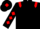 Black, Red epaulets, diamonds on sleeves, Black cap, Red diamond