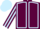 Maroon, Light Blue seams, striped sleeves, Light Blue cap