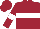 MAROON, white belt, white band on sleeves, maroon cap
