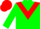 FOREST GREEN, crimson chevron, crimson cap