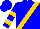 BLUE, gold sash, gold bars on sleeves, blue cap