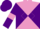 MAUVE and PURPLE diabolo, PURPLE sleeves, MAUVE armlets and diamond on PURPLE cap
