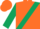 Orange, Dark Green Sash, Dark Green Bars on Sleeves
