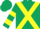 Dark Green, Yellow cross belts, hooped sleeves