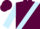 Maroon, Light Blue Sash, Light Blue Bars on Sleeves