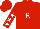 RED, white rocking 'R', white stars on sleeves, red cap