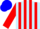 Light Blue, White Stripes, Red Stripes on Sleeves, Blue Cap