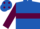 ROYAL BLUE, maroon hoop, maroon sleeves, royal blue cap, maroon spots