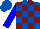 Royal Blue and Burgundy Blocks, Blue Sleeves