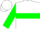 White, Green and Black Emblem, Green Hoop on Sleeves, White Cap