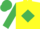 YELLOW, emerald green diamond, sleeves & cap