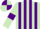 Light Green and Purple stripes, Light Green sleeves, Purple armlets, quartered cap