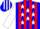 Blue, White Stars, Red Stripes on White Sleeves