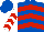 Royal Blue, Red Chevrons, White Sleeves, Red Chevrons