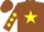 Brown, Yellow Star, Yellow Diamonds on Sleeves