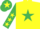 YELLOW, em.green star, em.green slvs,yellow stars, em.green cap, yellow star