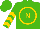 Kelly Green, Gold Circle and 'N', Gold Chevrons on Sleeves