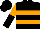 Black, Two Orange Hoops, Orange And Black Halved Sleeves