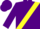 PURPLE, white 'HWR' on green and yellow sash, purple cap