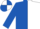 ROYAL BLUE & WHITE HALVED, quartered cap