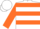 White, Orange Hoops, Orange Bars on Sleeves