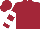 MAROON, WHITE hooped sleeves