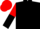 Black, Red and Black Halved Sleeves, Red Cap