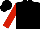 Black, Red sleeves