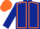 Dark Blue, Orange seams and cap