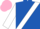 Royal Blue, White sash and sleeves, Pink cap