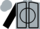 Silver, Black Circle with 'LAR', Black Seams on Sleeves