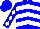 Blue, White Chevrons, White Diamonds on Sleeves