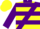 Yellow, Purple Sash, Collar and 'D', Purple Hoops on Sleeves