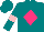 Teal, Hot Pink Diamond, Pink Hoop on Sleeves